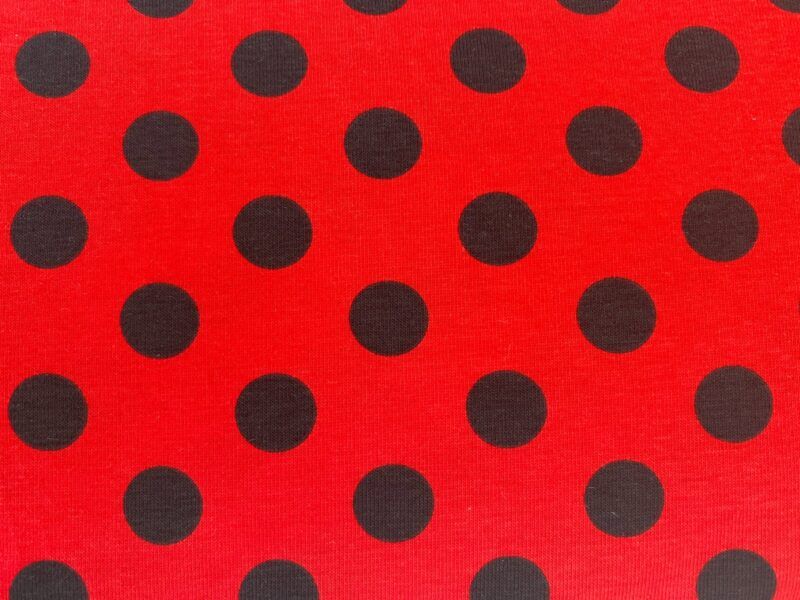 Jersey - rød med sorte prikker