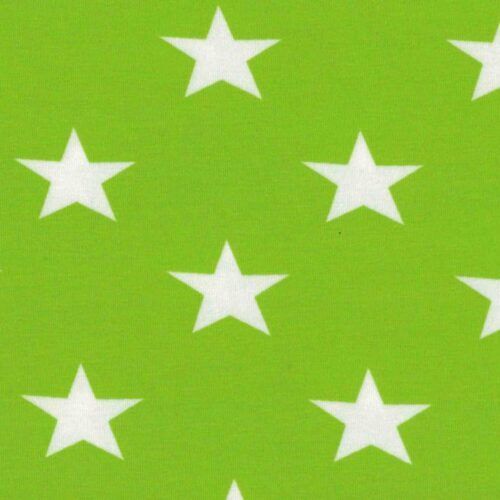 lime grøn med hvide stjerner
