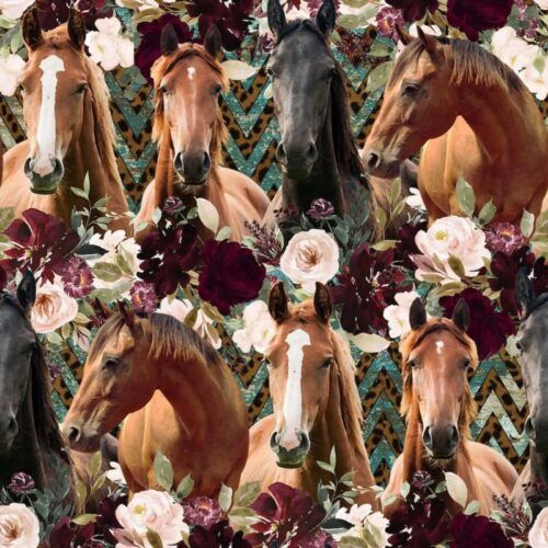 Jersey - heste og blomster